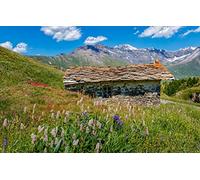 GLHUIOZ Puzzle 500 Pezzi Puzzle adulti Puzzle Classico paesaggio - Gioco di Puzzle e Gioco di Famiglia,Consigliato per Adulti o Oltre 6 Anni,Francia,Savoia,Monte Cenisio,52x38cm