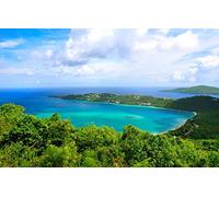 GLHUIOZ Puzzle 500 Pezzi Puzzle adulti Puzzle Classico paesaggio - Gioco di Puzzle e Gioco di Famiglia,Consigliato per Adulti o Oltre 6 Anni La baia e in lontananza una città 52x38cm