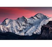 GLHUIOZ Puzzle 500 Pezzi Puzzle adulti Puzzle Classico paesaggio - Gioco di Puzzle e Gioco di Famiglia,Consigliato per Adulti o Oltre 6 Anni Rosa,Montagna,Bellezza,Monte Bianco,Samöens,52x38cm