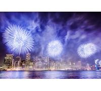 GLHUIOZ Puzzle 500 Pezzi Puzzle adulti Puzzle Classico paesaggio - Gioco di Puzzle e Gioco di Famiglia, Consigliato per Adulti o Oltre 6 Anni Fuochi d'artificio degli Stati Uniti 52x38cm