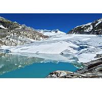 GLHUIOZ Puzzle 500 Pezzi Puzzle adulti Puzzle Classico paesaggio - Gioco di Puzzle e Gioco di Famiglia,Consigliato per Adulti o Oltre 6 Anni Svizzera,Ghiacciaio,Alpi,Ghiacciaio del Rodano,52x38cm