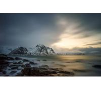 GLHUIOZ Puzzle 500 Pezzi Puzzle adulti Puzzle Classico paesaggio - Gioco di Puzzle e Gioco di Famiglia,Consigliato per Adulti o Oltre 6 Anni Costa,Norvegia,Villaggio,52x38cm