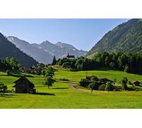 GLHUIOZ Puzzle 500 Pezzi Puzzle adulti Puzzle Classico paesaggio - Gioco di Puzzle e Gioco di Famiglia,Consigliato per Adulti o Oltre 6 Anni Svizzera,Alpi,52x38cm