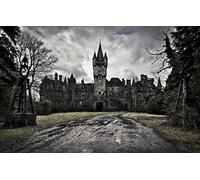 GLHUIOZ Puzzle 500 Pezzi Puzzle Classici Adulti Stampa ad Alta Definizione Decorazioni per la Casa Gioco di Famiglia Regalo di Natale Castello della decadenza 52x38cm