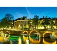 GLHUIOZ Puzzle 500 Pezzi Puzzle Classici Adulti Stampa ad Alta Definizione Decorazioni per la Casa Gioco di Famiglia Regalo di Natale Ponti di Amsterdam nei Paesi Bassi 52x38cm