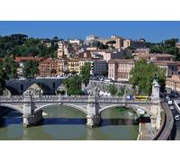 GLHUIOZ Puzzle 500 Pezzi Puzzle Classici Adulti Stampa ad Alta Definizione Decorazioni per la Casa Gioco di Famiglia Regalo di Natale Roma Italia Fiumi Ponti 52x38cm