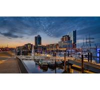 GLHUIOZ Puzzle 500 Pezzi, Puzzle da 500 Pezzi per Adulti, Quadri Puzzle per Adulti e Bambini - Stampa di Alta Qualità Germania Amburgo Porti turistici Yacht 52x38cm