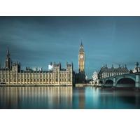 GLHUIOZ Puzzle 500 pezzi - puzzle per adulti e bambini per la stampa ad alta definizione, gioco di famiglia sfida Inghilterra Ponti Fiumi Big Ben Londra 52x38cm