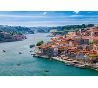 GLHUIOZ Puzzle 500 pezzi - puzzle per adulti e bambini per la stampa ad alta definizione, gioco di famiglia sfida Porto Lisbona Fiumi Porti turistici Riverboat Douro 52x38cm