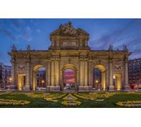 GLHUIOZ Puzzle 500 pezzi, puzzle per adulti e bambini per la stampa ad alta definizione, gioco di famiglia sfida Porta di Spagna di Madrid 52x38cm