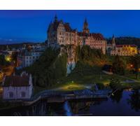 GLHUIOZ Puzzle 500 pezzi - puzzle per adulti e bambini per la stampa ad alta definizione, gioco di famiglia sfida Germania Fiumi Hohenzollern 52x38cm