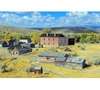 GLHUIOZ Puzzle 500 pezzi - puzzle per adulti e bambini per la stampa ad alta definizione, gioco di famiglia sfida Città fantasma di Bannack, Montana, USA 52x38cm