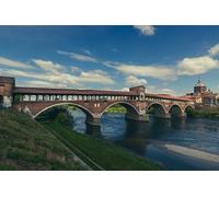 GLHUIOZ Puzzle 500 pezzi, puzzle per adulti e bambini per la stampa ad alta definizione, gioco di famiglia sfida Italy Rivers Bridges Pavia Coperto 52x38cm