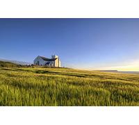 GLHUIOZ Puzzle 500 pezzi,puzzle per adulti e bambini per la stampa ad alta definizione,gioco di famiglia sfida Irlanda,Chiesa parrocchiale di Ballintoy,52x38cm