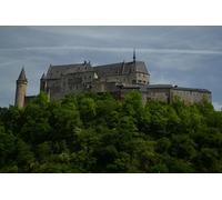 GLHUIOZ Puzzle 500 Pezzi,Puzzle per Adulti, Puzzle di Legno, Castelli Lussemburgo Vianden 52x38cm