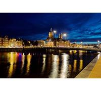GLHUIOZ Puzzle 500 Pezzi,Puzzle per Adulti, Puzzle di Legno, Paesi Bassi Amsterdam Fiumi Ponti 52x38cm