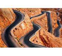 GLHUIOZ Puzzle da 1000 pezzi,puzzle per adulti,impossible puzzle,gioco di abilità colorato,gioco di abilità per tutta la famiglia,puzzle per adulti,Serpente,Marocco,Gola del Dades,Atlante,75x50cm