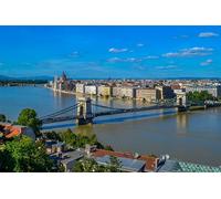 GLHUIOZ Puzzle da 1000 pezzi, puzzle per adulti, impossible puzzle, gioco di abilità colorato, gioco di abilità per tutta la famiglia, puzzle per adulti, Ponti Fiumi Ungheria 75x50cm