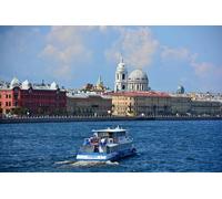 GLHUIOZ Puzzle da 1000 pezzi, puzzle per adulti, puzzle impossibile, puzzle per adulti a partire dai 6 anni, regalo romantico per uomini e donne. Fiumi Battello fluviale Russia Pietroburgo 75x50cm