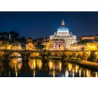 GLHUIOZ Puzzle da 1500 pezzi,puzzle per adulti,impossible puzzle,gioco di abilità colorato,gioco di abilità per tutta la famiglia,puzzle per adulti,Chiesa dei Fiumi e dei Ponti di Roma,Italia 87x57cm