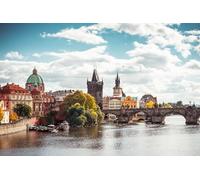 GLHUIOZ Puzzle da 1500 pezzi, puzzle per adulti, puzzle impossibile, puzzle per adulti a partire dai 6 anni, regalo romantico per uomini e donne. Ponti e fiumi della Repubblica di Praga 87x57cm