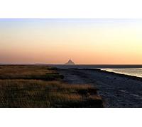 GLHUIOZ Puzzle da 500 pezzi,puzzle per adulti,impossible puzzle,gioco di abilità colorato,gioco di abilità per tutta la famiglia,puzzle per adulti,Tramonto,Saint Michel,Mont,52x38cm