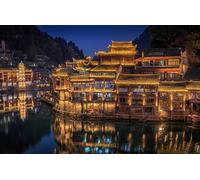 GLHUIOZ Puzzle da 500 pezzi, puzzle per adulti, impossible puzzle, gioco di abilità colorato, gioco di abilità per tutta la famiglia, puzzle per adulti, Fiumi della Cina, provincia di Hunan 52x38cm