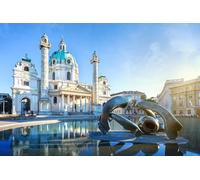 GLHUIOZ Puzzle da 500 pezzi,puzzle per adulti,puzzle impossibile,puzzle per adulti a partire dai 6 anni,regalo romantico per uomini e donne. Vienna Austria Sculture della chiesa Karlskirche 52x38cm