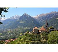 GLHUIOZ Puzzle da 500 pezzi,puzzle per adulti,puzzle impossibile,puzzle per adulti a partire dai 6 anni,regalo romantico per uomini e donne,Italia,Chiesa,Merano,Bolzano,Alto Adige,52x38cm