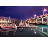 GLHUIOZ Puzzle Per Adulti Puzzle In Legno Da 1000 Pezzi Puzzle Mani Sul Gioco Decorazione Della Famiglia Norvegia Ponti Porti turistici Ponte di Tromso 75x50cm