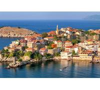 GLHUIOZ Puzzle Per Adulti Puzzle In Legno Da 1000 Pezzi Puzzle Mani Sul Gioco Decorazione Della Famiglia Porti turistici sulla costa turca di Amasra 75x50cm