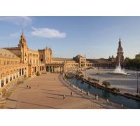 GLHUIOZ Puzzle Per Adulti Puzzle In Legno Da 1000 Pezzi Puzzle Mani Sul Gioco Decorazione Della Famiglia Spagna Fontane Ponti Plaza Espana Siviglia 75x50cm