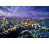 GLHUIOZ Puzzle Per Adulti Puzzle In Legno Da 1500 Pezzi Puzzle Mani Sul Gioco Decorazione Della Famiglia Fiumi Ponti Inghilterra Londra Megapolis 87x57cm