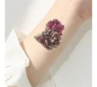 Gli adesivi del tatuaggio della rosa 3D impermeabilizzano il taglio cesareo tridimensionale della durata femminile per coprire le cicatrici del braccio, del petto, del tatuaggio adorabile