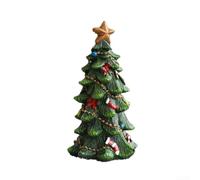 Gli alberi di Natale in miniatura in resina migliorano le vacanze del tuo spazio con decorazioni affascinanti (grande)