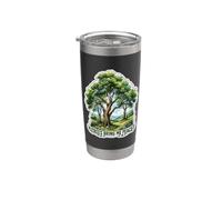 Gli alberi mi portano pace acquerello arte Bicchiere termico in acciaio inox doppia parete