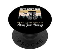 Gli alberi non si preoccupano dei tuoi sentimenti Disco Golf Frolf PopSockets PopGrip Adesivo