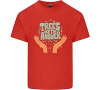 Gli Alberi Sono La Risposta Al Cambiamento Climatico Uomo Cotone T-Shirt Tee Top