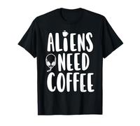 Gli alieni hanno bisogno di caffè divertente caffeina spazio fantascienza Java Art Maglietta
