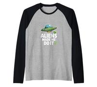 Gli Alieni Mi Hanno Fatto Fare - Umorismo UFO Divertente Maglia con Maniche Raglan