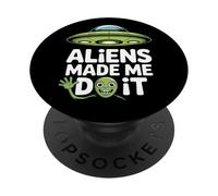 Gli alieni mi hanno fatto fare - Umorismo UFO divertente PopSockets PopGrip Adesivo