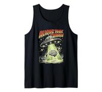 Gli Alieni Mi Hanno Rubato Il Cervello, Opera d'Arte retrò con UFO Canotta