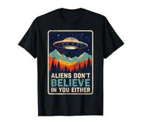 Gli Alieni Non credono in Te né extraterrestri retrò Maglietta