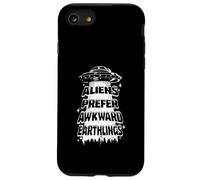 Gli alieni preferiscono il divertente design retrò degli UFO di Awkward Earthlings Custodia per iPhone SE (2020) / 7/8