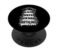 Gli alieni preferiscono il divertente design retrò degli UFO di Awkward Earthlings PopSockets PopGrip Adesivo