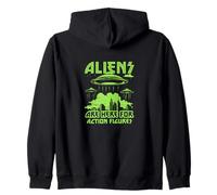 Gli alieni sono qui per action figure extraterrestri Felpa con Cappuccio