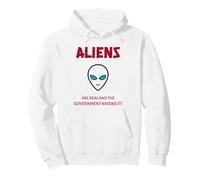 Gli Alieni Sono Reali e Il Governo Lo sa (Alien Graphic) Felpa con Cappuccio