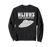 Gli Alieni Sono tra Noi Extraterrestri Fantascienza Space Lover UFO Felpa