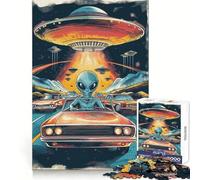 Gli alieni stanno arrivando Puzzle da 1000 pezzi per adolescenti Puzzle Gioco intelligente per pensare Semplice Divertente Taglio preciso Scegli il desiderio di Babbo Natale 38x26cm