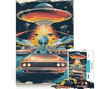 Gli alieni stanno arrivando Puzzle da 1000 pezzi per adolescenti Puzzle Gioco intelligente per pensare Semplice Divertente Taglio preciso Scegli il desiderio di Babbo Natale 38x26cm